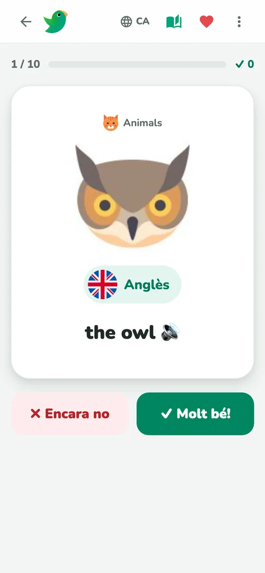 Targetes: digues la paraula i comprova-ho