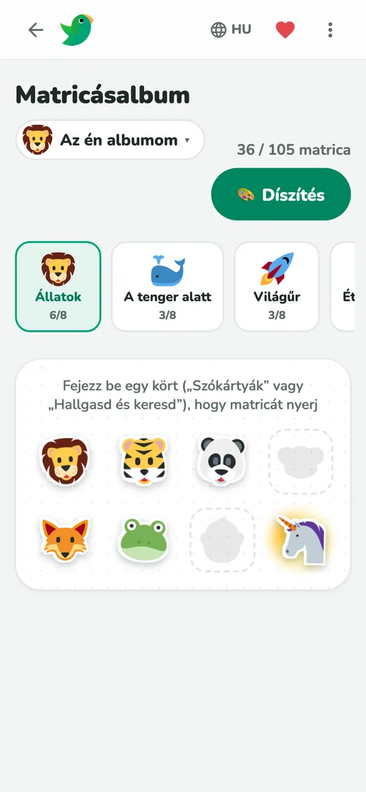 Nyerj matricákat játék közben