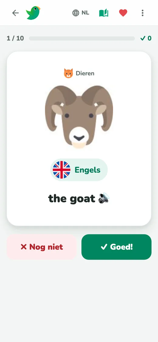 Flitskaarten: zeg het woord en controleer